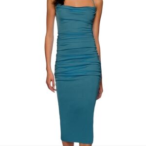 Susana Monaco Teal Midi Dress